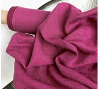 Natural Linen Fabric - Medium Weight 160 GSM - 58" Wide - Softened Sustainable Textile for Dressmaking, Soft Furnishings & Upholstery - Sold by The Yard (Magenta Fuchsia, 1/2 Yard)