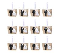 Natural Linen Wedding Favor Pouches 12cm Gift Packing Bags for Parties Formal Event Celebration 12Pieces Candy Pouches