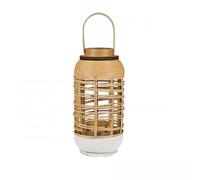 NATURAL LIVING Alexa Rattan Lantern with Glass CANDLE HOLDER D20 X H50CM