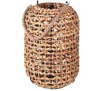 NATURAL LIVING Malaga Lantern in Rattan with Glass CANDLE HOLDER D24XH36CM