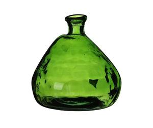 NATURAL LIVING Mila Vase 10 L Recycled Glass Emerald Diameter 33 cm x Height 33 cm