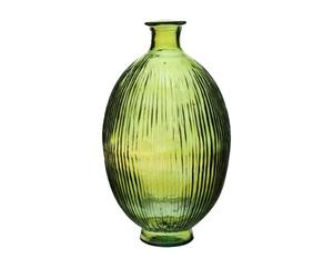 NATURAL LIVING Misha Vase 12 L Recycled Glass Emerald Diameter 26 cm x Height 44 cm