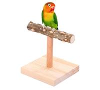 Natural Living Perch - Perch Wood Stand | Bird platfom T Shape Parrot Stand | Bird Exercise Toy Table Top Birds Perches For Parrots, Budgerigars, Love Birds, Cockatiels, Peonies, Carps, Macaws