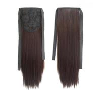 Natural Long Straight Wig Ponytail Hair Extension Hairpiece Matte Realistic Seamless Tie Up Pony Tail for Woman Perfect Looking(DARK BROWN_45CM)