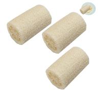 Natural Loofah - 3 Pack 4 Inch Plant Fiber Sponges, Sturdy Scratch Resistant Scrubber, Good Helper for Cleaning, Shower Sponge | Daily Bath Body Care, Spa Shower, Sustainable Home Cleaning Kitchen