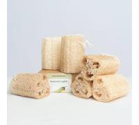 Natural Loofah 6-Pack, 4 Inch 100% Plant Fiber Exfoliating Sponge, Ideal for Men & Women, Spa & Shower Use