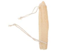 Natural Loofah Back Scrubber 13inch with 2 Handles Shower | Beige Exfoliating Towel, Dead Skin Removal, Safe for Sensitive Skin, Women and Men Use