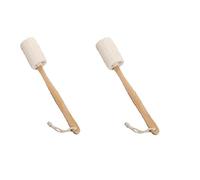 Natural Loofah Back Scrubber Luffa Bath Brush On A Stick, Wooden Handle Loofah Tubular Sponge Back BrusRemove Dead,Promote Skin Circulation,Make The Smooth,for All Skin