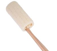 Natural Loofah Bath Brush with Long Wooden Handle 36x10cm | Wood and Loofah Build, Fast Drying Hanging Design, Rich Foam, for Bath Use and Skin Care