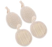 Natural Loofah Body Scrubber Cotton Beige Circular Bathing Pad