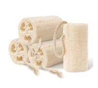 Natural Loofah Body Scrubber Set,4 in Organic Loofa 4 Pcs for Exfoliating, Shower loofah for Men and Women, Bath Cleaning Skin Back Face,Eco-Friendly Tool,Bath Sponges for Exfoliating Body Scrubbing