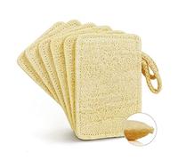Natural Loofah Kitchen Dish Sponges Scrubber (6Pack), Non-Scratch Scrub Cleaning Sponge, Green Eco-Friendly Plant Fiber Biodegradable Loofah Sponges