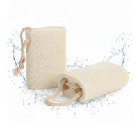 Natural Loofah Sponge, 2 Pack Eco-Friendly Biodegradable Loofa for Gentle Exfoliation - Shower Loofah Body Scrubber & Multi-Use Kitchen Cleaning Sponge for Face, Back and Home