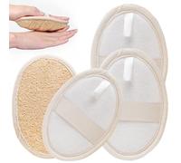 Natural Loofah Sponge, 4 PCS Exfoliating Body Scrubber, Exfoliating Loofah Exfoliator Scrubbing Pads Skin Bath Loofah for Women Men