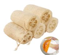 Natural Loofah Sponge, 5 Pack Organic Loofah Sponge, Organic Loofah, Organic Luffa Organic Sponge Bath Exfoliating Loofah Bath Sponge for Shower Scrubbing and Kitchen Cleaning