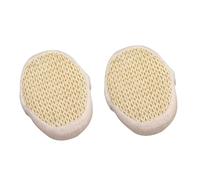 Natural Loofah Sponge Bath Exfoliating Body Scrubber (2 Pack), Shower Body Exfoliator Scrubbing Pads, Double-Sided Shower Sponge for Men and Women, Bath Sponge for Adults (A)