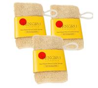 Natural Loofah Sponge Exfoliating Body Scrubber (3 Pack),Made with Natural loofah and Biodegradable Shower Luffa Sponge, Loofah for Women and Men
