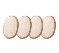 Natural Loofah Sponge Exfoliating Eco-Friendly Biodegradable Shower Luffa Sponge Loofah for Women and Men, 4 Packs