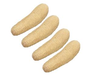 Natural Loofah Sponge Shape 4 Compartments for Bath Towels Environmental Cleaning and Crafts Exfoliating Made of Unbleached Organic Fibres 12 Inch Length Multi-Purpose Mattresses Made of Natural
