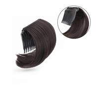 Natural Look Hair Pieces & Extensions, Synthetic Hair Fluffer Comb Raising Cushion for Ultimate Volume,Ideal for Women & Girls' Bun Styling,Human Hair Clip-In Ponytail Extensions(Brown black)