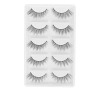 Natural Look Thick False Eyelashes, Black Synthetic Fiber Lashes | Ultra Thin Comfortable Design, Handmade Style, Suitable for Night out Events, Professional Makeup Applications
