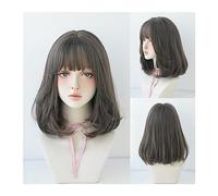 Natural Looking & Comfortable | Long Lasting Quali Wig Black Natural Short Wigs Straight Wigs with Bangs Brown Pink Synthetic Hair for Women Daily Cosplay Heat Resistant Wig transform Your Look with H