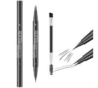 Natural Looking Eye Brow Pencil and Brush Set with Double Tips Cosmetic Tool for Daily or Special Occasion Makeup Soft Eyebrow Brush