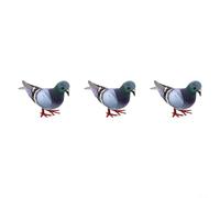 Natural Looking Foam Pigeon Ornament for Indoor Outdoor Decoration Educational Tool for Bird Identification and Ecology Lessons (3pcs)