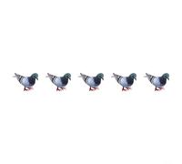 Natural Looking Foam Pigeon Ornament for Indoor Outdoor Decoration Educational Tool for Bird Identification and Ecology Lessons (5pcs)