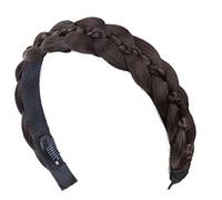 Natural Looking Herringbone Braid Headpiece Heat Resistant Fibre Headband for Women Formal and Casual Styling Natural Looking Braid Hairpiece