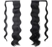 Natural Looking Ponytail Extension 60cm for Daily(1B#) | Soft synthetic touch, blends with real hair, lightweight 40g, comfortable all-day wear, no slip