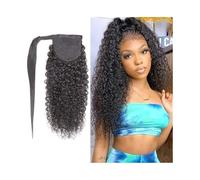 Natural Looking Ponytail Extension, Brazilian Remy Curly Ponytail Hair Extensions with Magic, Thick & Natural Looking Hair Extensions, Seamles(16inches)