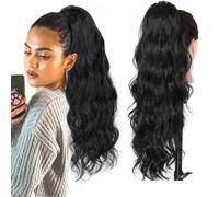 Natural Looking Ponytail Extension, Brazilian Remy Ponytail Extension - Body Wave Human Hair with Magic Clip, Thick & Natural Looking Hair Extensions, Seamles(8inches)