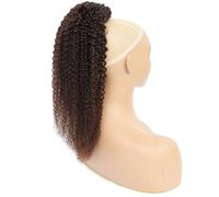 Natural Looking Ponytail Extension, Chocolate Kinky Curly Ponytail Extensions Clip-in Remy Hair Peruvian, Thick & Natural Looking Hair Extensions, Seamles(10inch)