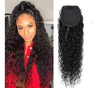 Natural Looking Ponytail Extension, Curly Clip-in Ponytail Extensions Human Hair for Women, Thick & Natural Looking Hair Extensions, Seamles(12inch)