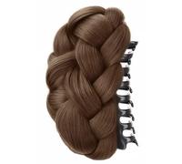 Natural Looking Twisted Braided Bun Hairpiece For Women With Voluminous Styles And Claw Clip For Formal Event Natural Look Hair Bun