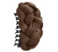 Natural Looking Twisted Braided Bun Hairpiece for Women with Voluminous Styles and Comfortable Claw Clip for Formal Events Synthetic Hair Claw Clip