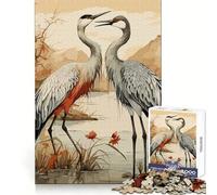 Natural Love Stork Jigsaw Puzzles for Adults1000 Pieces Intellect Toy Calming Play Quality Cut Wall Art Decor (50x75cm)