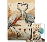 Natural Love Stork Jigsaw Puzzles for Adults1000 Pieces Intellect Toy Calming Play Quality Cut Wall Art Decor (50x75cm)