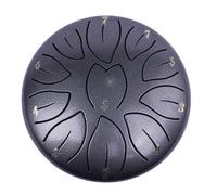 Natural Lullaby - 6" Chakra Rain Drum with 11 Tones for Peaceful Outdoor Moments(Black)
