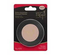 Natural Maja Pressed Powder| Delicately Scented Pressed Powder, Mirror and Tassel Compartment for Flawless Skin; 0.53 Ounces