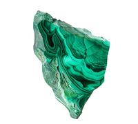 Natural Malachite Crystal Slice Polished Stone - Raw Mineral Specimen Decorative Display Piece | Green Geological Collectible Rock Slice Meditation Desk Ornament Study Room Flower Pot Accent S 10g L 3