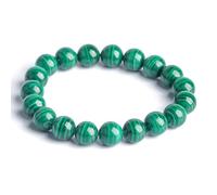 Natural Malachite, Handmade Gemstone Beaded Stretch Bracelets for Women Men Natural Stone Crystal Beads Bracelets 9MM