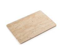 Natural Marble Board，Bathroom Trays Perfume Tray Jewelry Candle Plate (Travertine, 11.8 * 7.8 in)