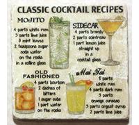 Natural Marble Coaster - Classic Cocktail Recipes