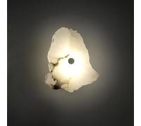 Natural Marble LED Wall Lamp Copper Luxury Novelty Lighting Sconce for Bedroom Living Dining Room Decor Modern Art Design(Natural Light,1 Marble)
