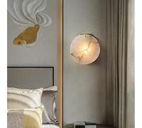 Natural Marble Wall Lamp Living Room Background Wall Bedroom Bedside Stairwell Corridor All Copper Wall Light Indoor Room Decor