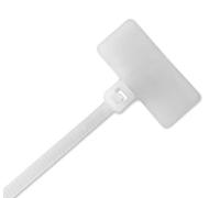 Natural Marker Ties 110mm x 2.5mm - Clear Cable Tie Marker Write On Label ID Tag - Various Pack Sizes (500 Pc)