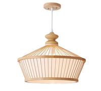 Natural Material Hand Woven Bamboo Chandelier Light E27 Retro Ceiling Light Creative Chandeliers Decoration Chandelier Pendant Light Wicker Light Mid Century Lamp Bamboo Lantern Engineering La