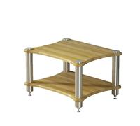 Natural MDF Audio Rack Stand 1 2 3 4 Tier Woo Open Media Shelving Stereo Display Tower for Home Theater 60x48x40cm Audio Storage Solution